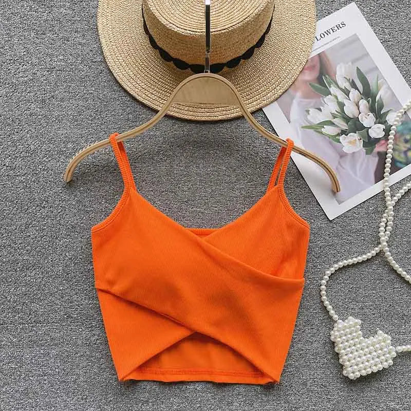 Irregular Casual Sport Camisole Women Strap Design Solid Fashion 2025 Y2K Elegant Ladies Chic Slim Tank Tops