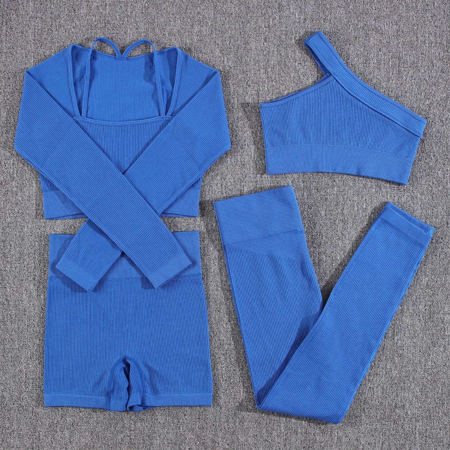 1/2/3/4/5PCS Gym Leggings Women Pants Sets Thread Sexy Sport Autumn  T-Shirt Sets Seamless Outdoors Activewear Suit Tank Top