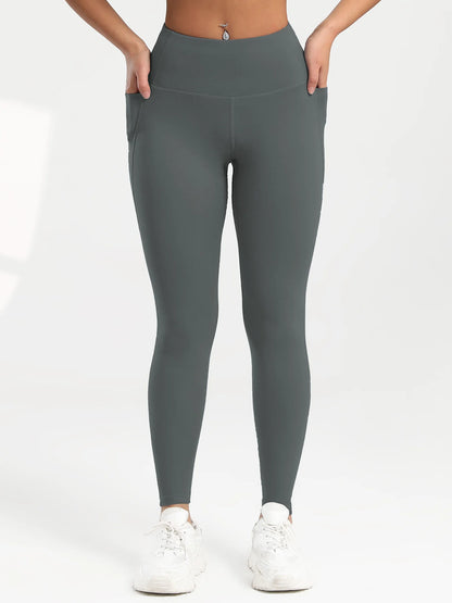 Solid Color Back Waist Pocket High Waist Fitness Yoga Legging soft Women Sport Pant Tight Butter Athletic Gym Ankle-Length Pants