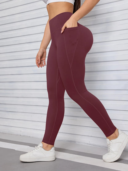 Pockets Fitness Gym Leggings Women Skinny Stretch Autumn Sport Leggings Women Casual Mallas Fashion Outdoors Pants