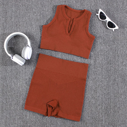 1/2/3/4/5PCS Gym Leggings Women Pants Sets Thread Sexy Sport Autumn  T-Shirt Sets Seamless Outdoors Activewear Suit Tank Top