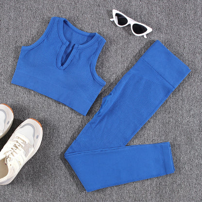 1/2/3/4/5PCS Gym Leggings Women Pants Sets Thread Sexy Sport Autumn  T-Shirt Sets Seamless Outdoors Activewear Suit Tank Top