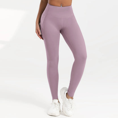 Solid Color Back Waist Pocket High Waist Fitness Yoga Legging soft Women Sport Pant Tight Butter Athletic Gym Ankle-Length Pants