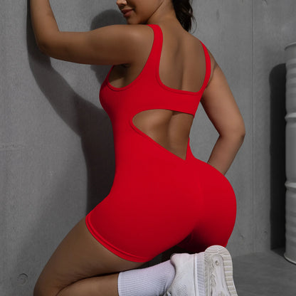 Women Sexy Jumpsuits Sleeveless Sport Yoga One Piece Shorts Female Fitness Gym Bodysuit Summer Sportswear Fashion Jumpsuit