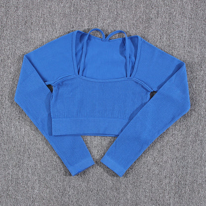 1/2/3/4/5PCS Gym Leggings Women Pants Sets Thread Sexy Sport Autumn  T-Shirt Sets Seamless Outdoors Activewear Suit Tank Top