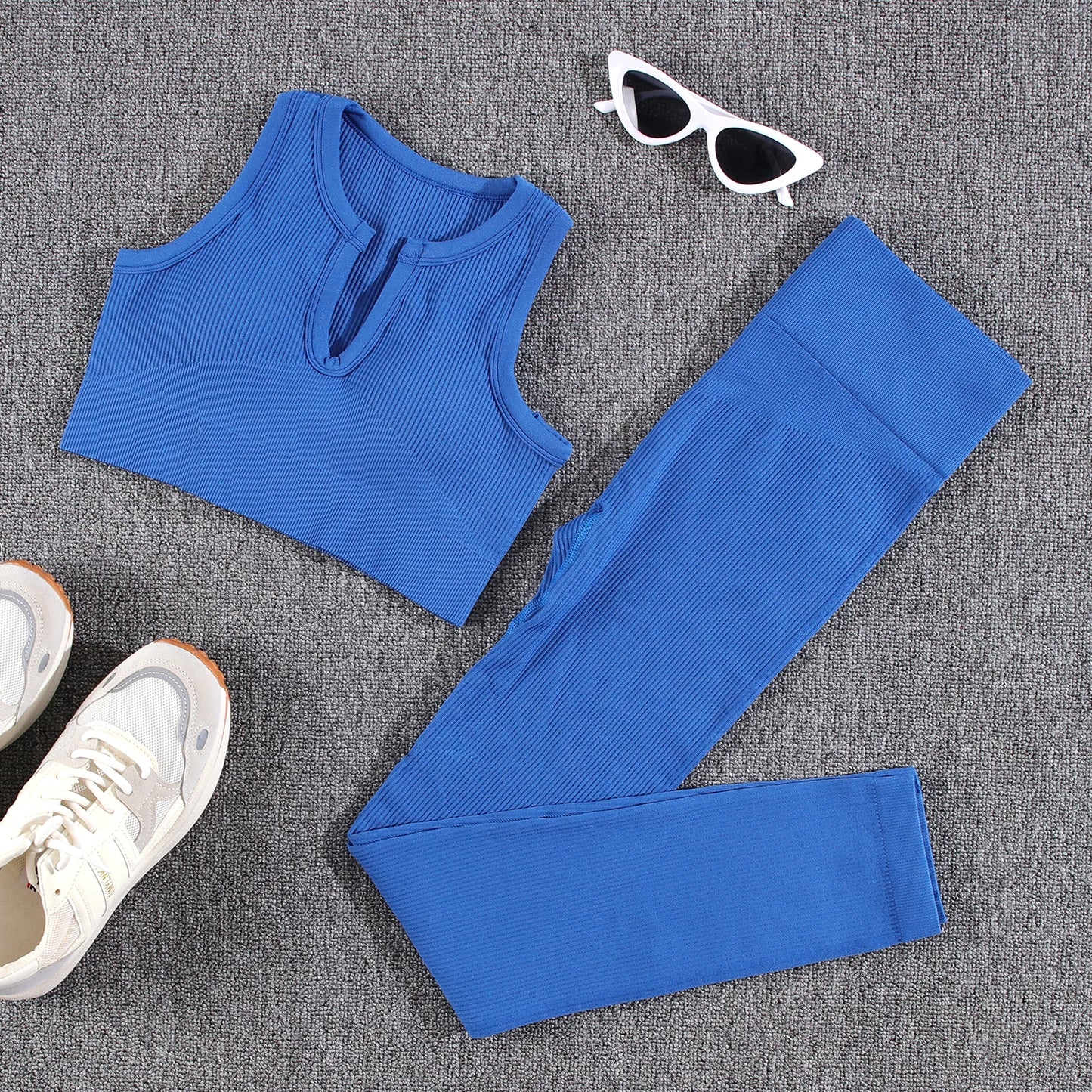 1/2/3/4/5PCS Gym Leggings Women Pants Sets Thread Sexy Sport Autumn  T-Shirt Sets Seamless Outdoors Activewear Suit Tank Top