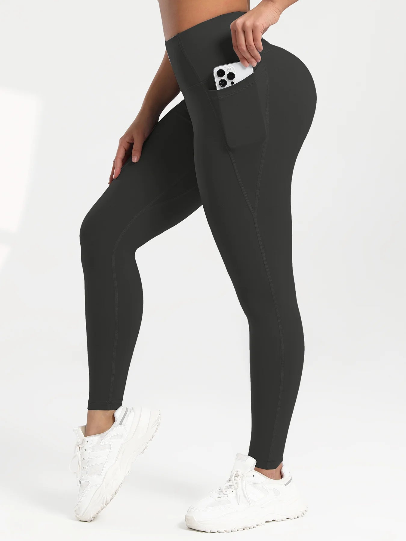 Solid Color Back Waist Pocket High Waist Fitness Yoga Legging soft Women Sport Pant Tight Butter Athletic Gym Ankle-Length Pants