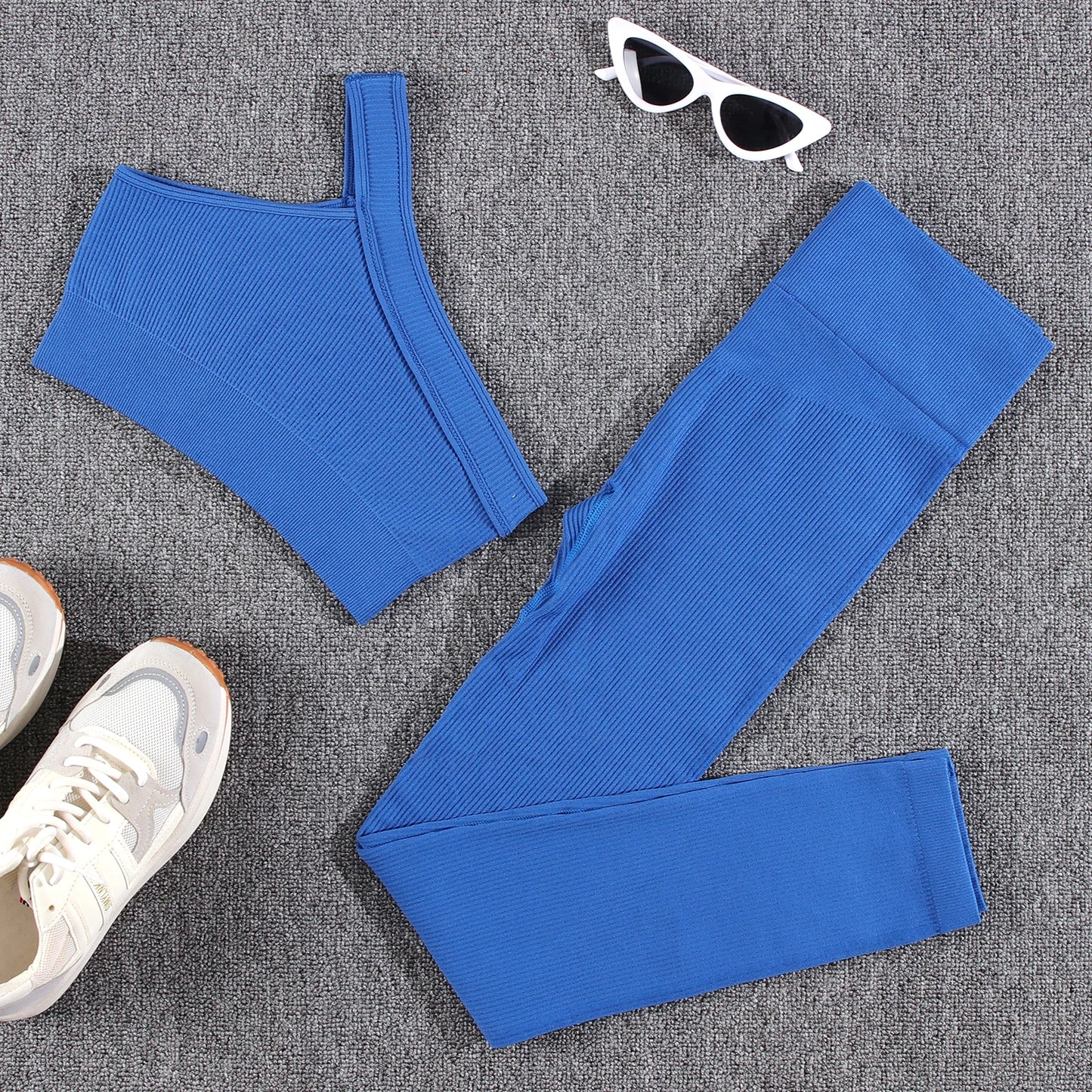 1/2/3/4/5PCS Gym Leggings Women Pants Sets Thread Sexy Sport Autumn  T-Shirt Sets Seamless Outdoors Activewear Suit Tank Top