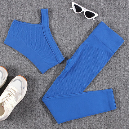 1/2/3/4/5PCS Gym Leggings Women Pants Sets Thread Sexy Sport Autumn  T-Shirt Sets Seamless Outdoors Activewear Suit Tank Top