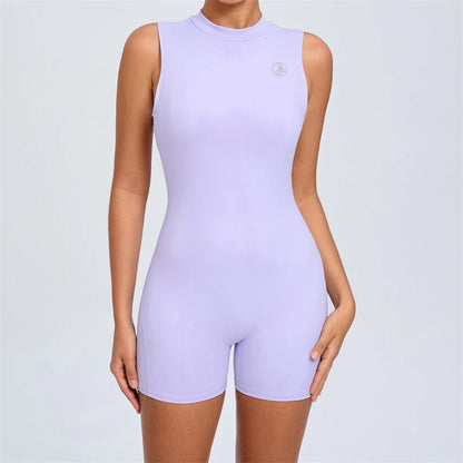Allure The Brand Women Backless Romper ATB High Support Backless Sport Jumpsuit Hollow Gym Bodycon Short Jumpsuit Playsuit Women
