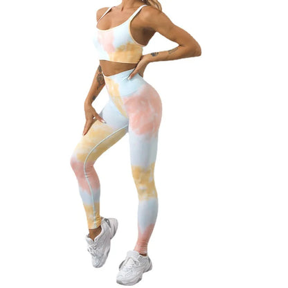 2023 New Tie Dye Yoga Pants Sport Leggings Women Seamless High Waist Push Up Woman Tights Fitness Workout Leggins Gym Clothing