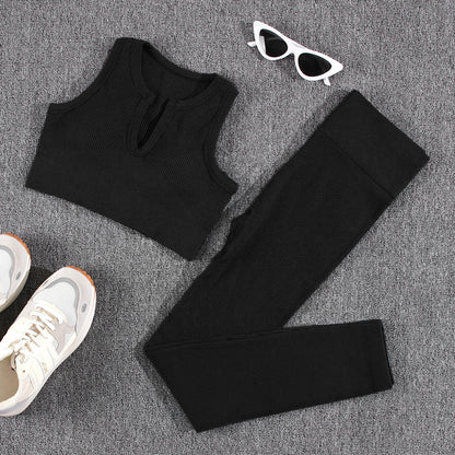 1/2/3/4/5PCS Gym Leggings Women Pants Sets Thread Sexy Sport Autumn  T-Shirt Sets Seamless Outdoors Activewear Suit Tank Top