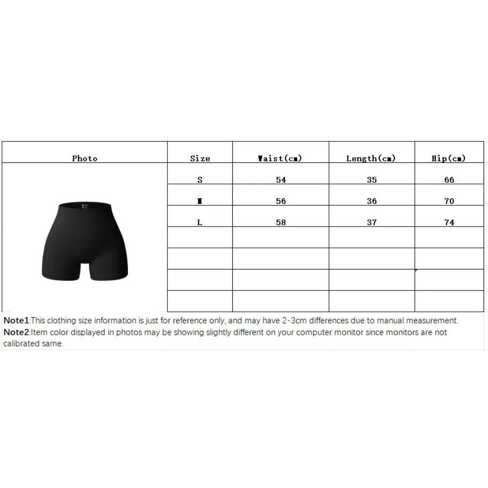 Seamless Gym Sexy Shorts Woman Summer Sport Fitness Shorts Thread Striped Skinny Activewear Running Compression Shorts