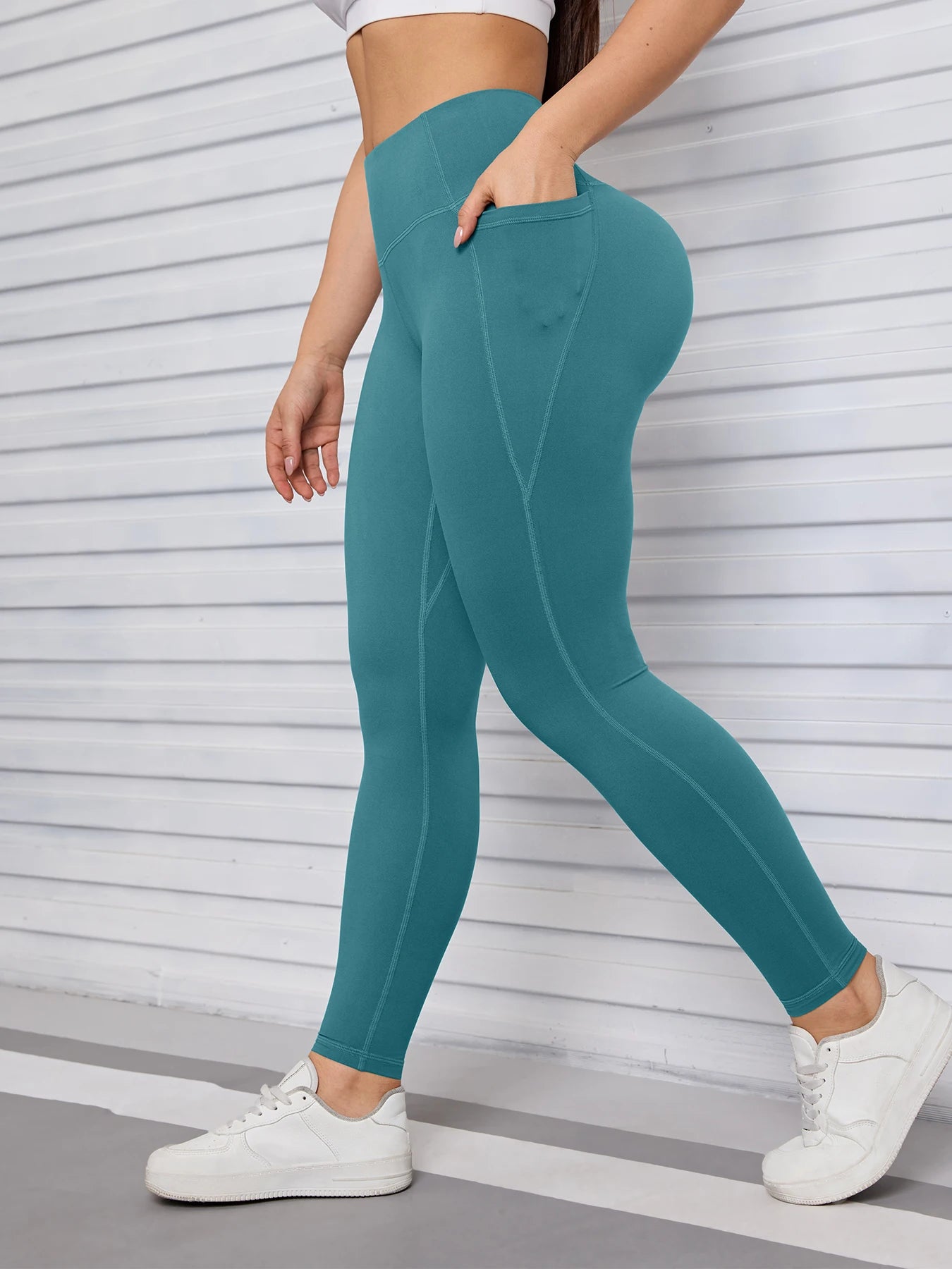 Pockets Fitness Gym Leggings Women Skinny Stretch Autumn Sport Leggings Women Casual Mallas Fashion Outdoors Pants