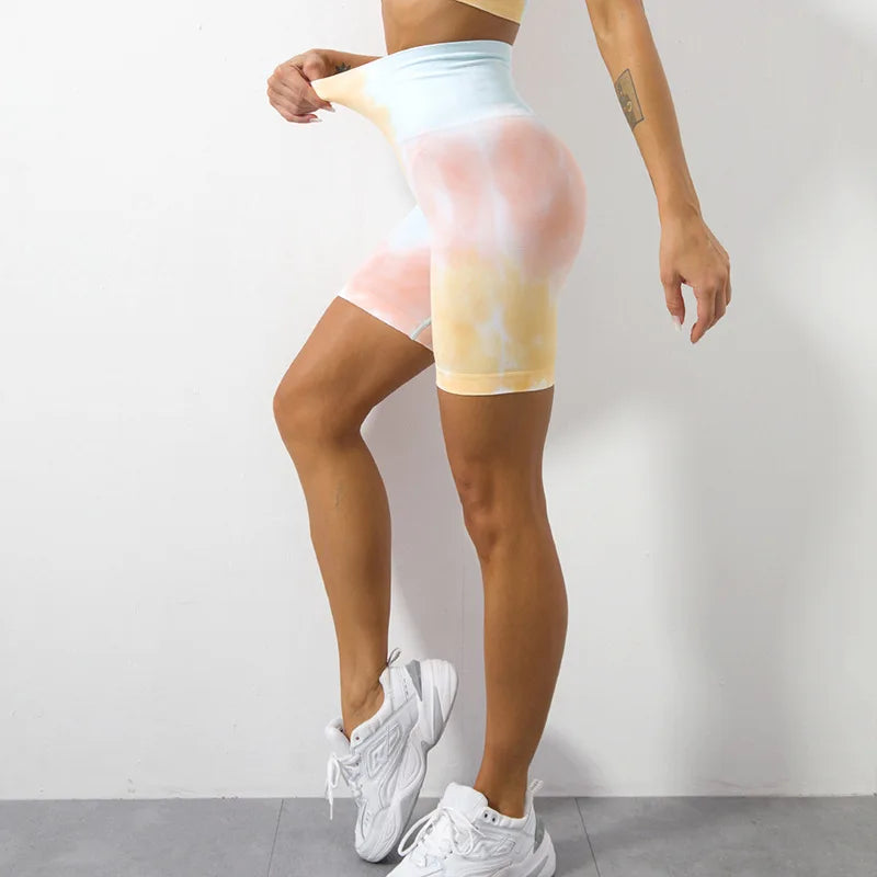 2023 New Tie Dye Yoga Pants Sport Leggings Women Seamless High Waist Push Up Woman Tights Fitness Workout Leggins Gym Clothing