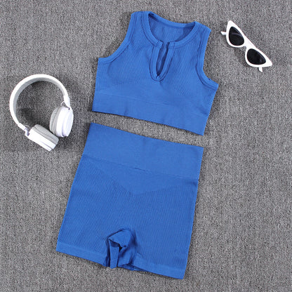 1/2/3/4/5PCS Gym Leggings Women Pants Sets Thread Sexy Sport Autumn  T-Shirt Sets Seamless Outdoors Activewear Suit Tank Top