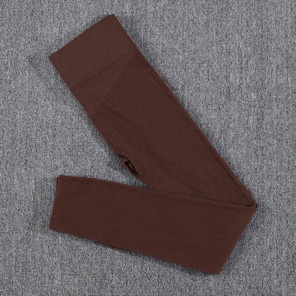 1/2/3/4/5PCS Gym Leggings Women Pants Sets Thread Sexy Sport Autumn  T-Shirt Sets Seamless Outdoors Activewear Suit Tank Top